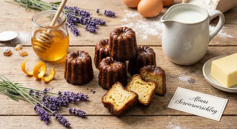 Lavendel-Honig Cannelé mit Zitrus-Kick