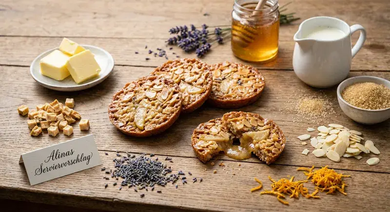 Lavendel-Honig Florentiner mit Birne