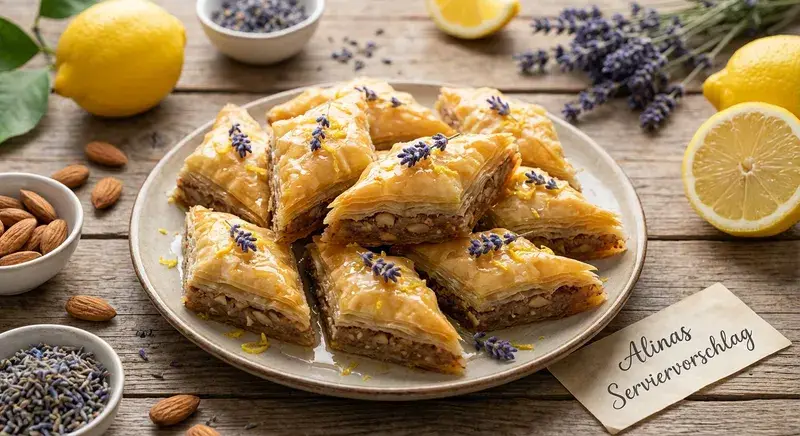 Lavendel-Zitronen-Baklava Blütenzauber Orientalisch