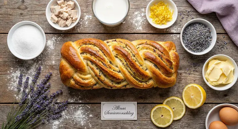Lavendel-Zitronen-Zopfkuchen Sommerliebe pur