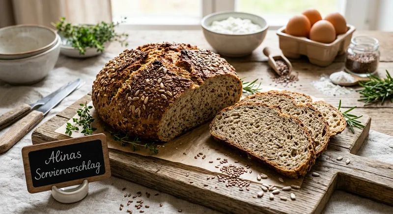 Knuspriges Quark-Brot mit Suchtfaktor