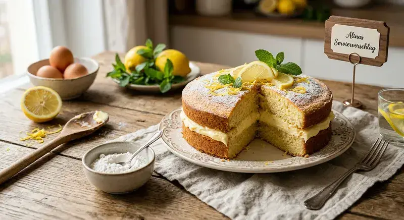 Lemon Cloud Cake Saftiger Zitronen Traum Crème Füllung
