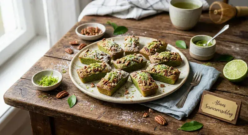 Limette Matcha Financiers Pekannuss Crunch