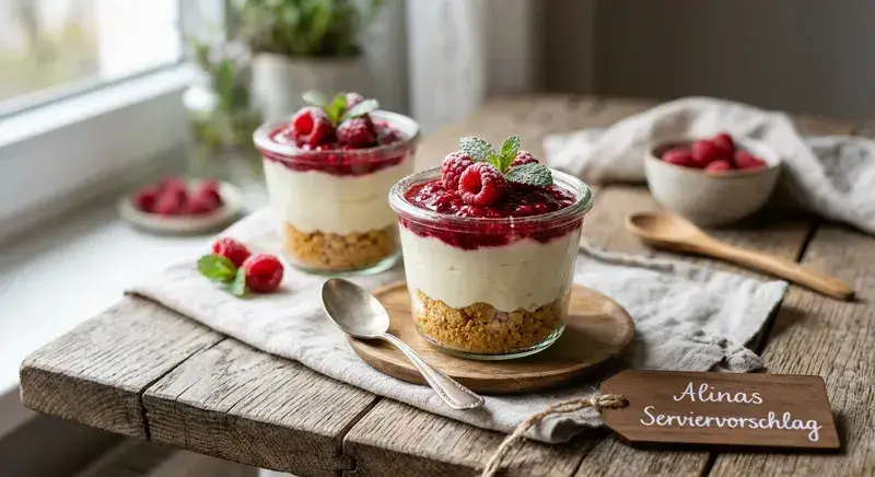 Luftiger Himbeer Cheesecake