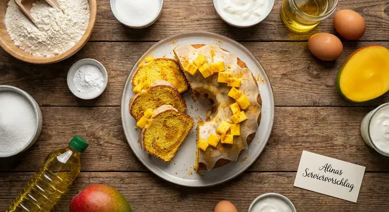 Mango Kurkuma Swirl Cake