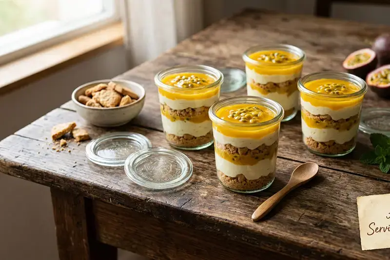 Mango Passionsfrucht Dessert im Glas Einfaches & Rezept Mango