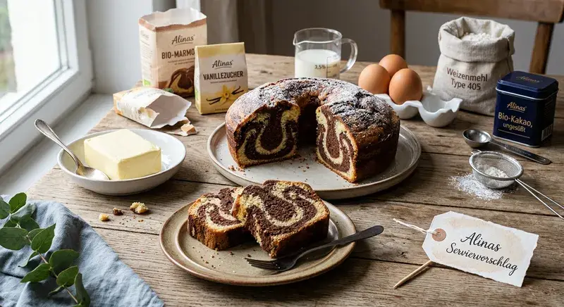 Goldener Marmorkuchen in Bestform
