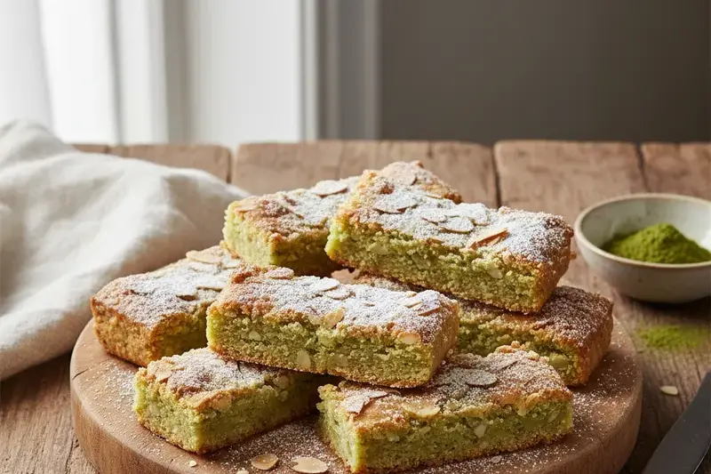 Matcha Mandel Schnittchen