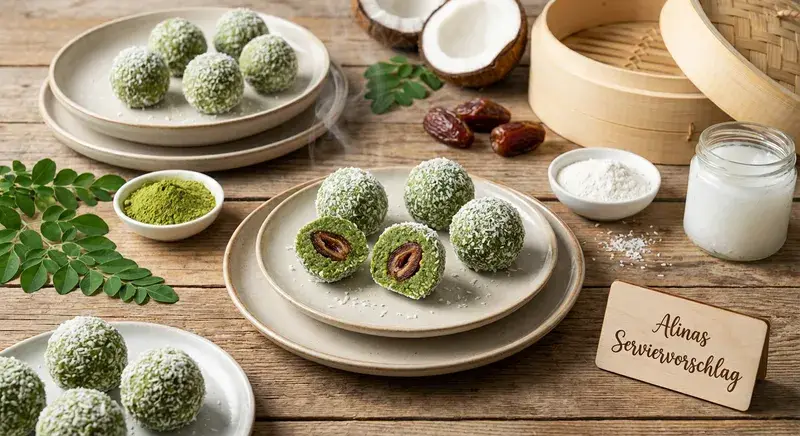 Moringa Kokos Bällchen Dattelherz