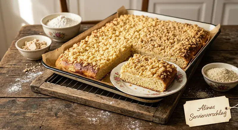 Muddis zweierlei Streuselkuchen Hefeteig
