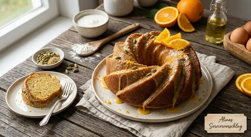 Naan-Zauber-Gugelhupf mit Orangen-Kardamom-Glasur