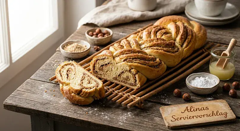 Nusszopf sehr saftig, weich und fluffig Einfach und Lecker