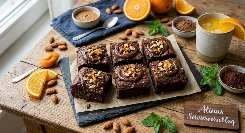 Orangen-Mandel-Süßkartoffel-Brownies