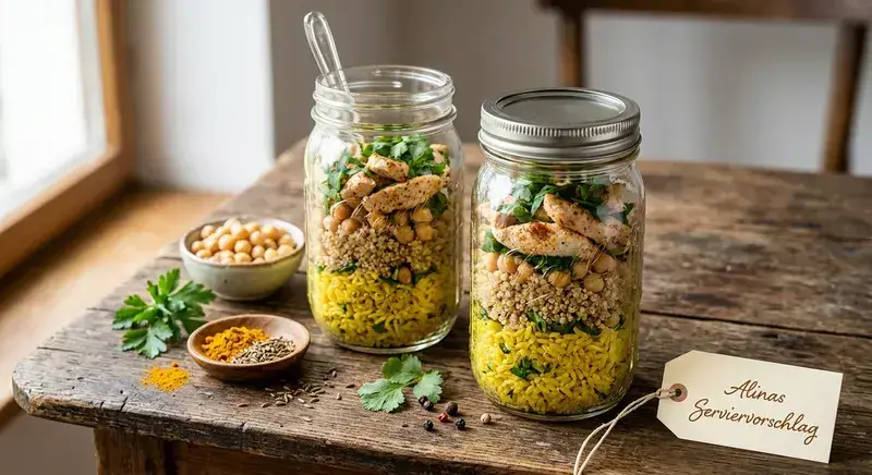 Orientalisches Hähnchen Kichererbsenreis