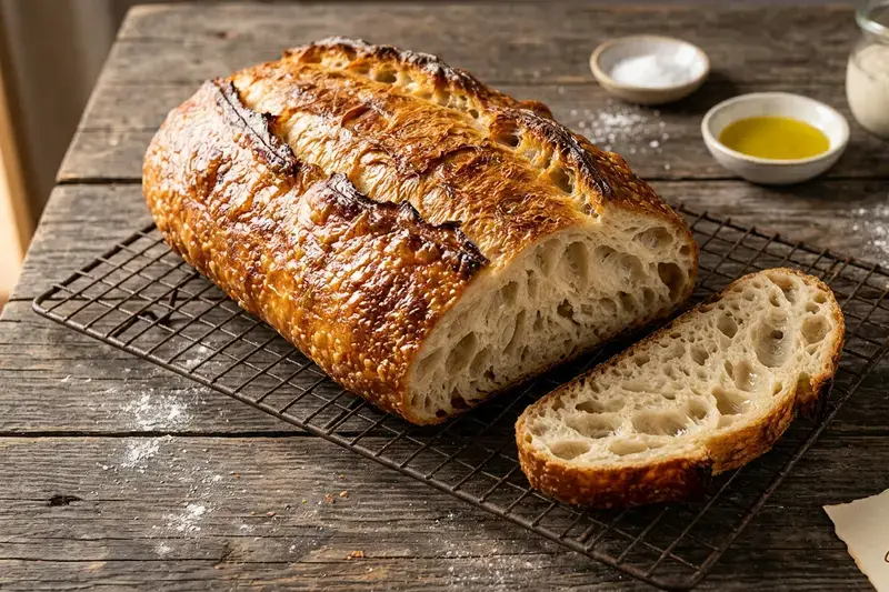 Pan de Cristal backen 100 Hydration meistern Sauerteig Edition