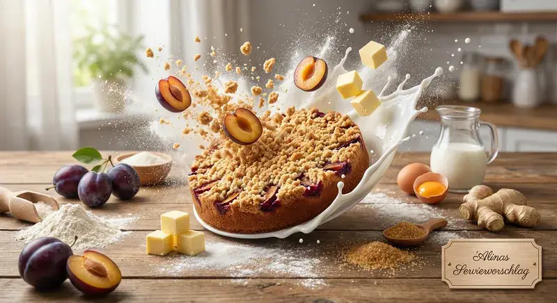 Pflaumenexplosion Ingwer Streusel Traum