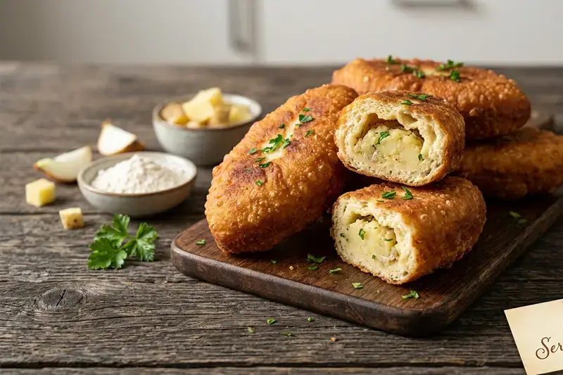 Piroschki vegetarische Teigtaschen Kartoffelfüllung