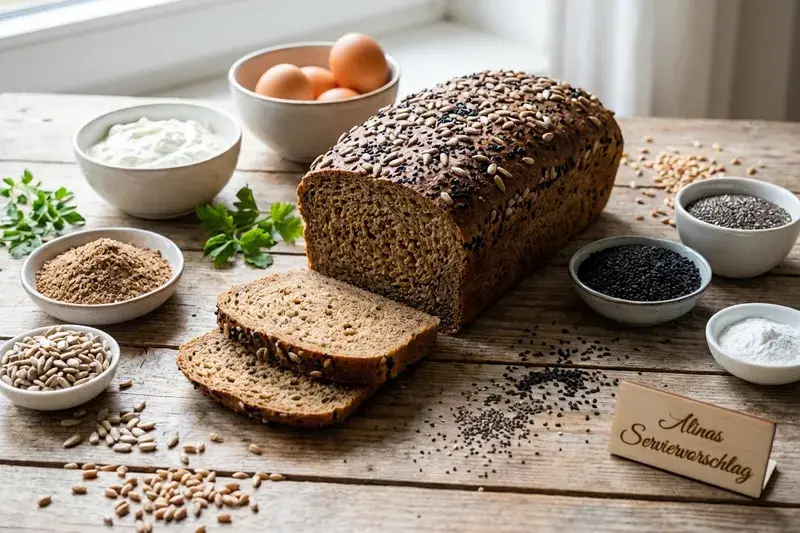 Protein Power Pur Schwarzes Sesam Sonnenblumen Brot
