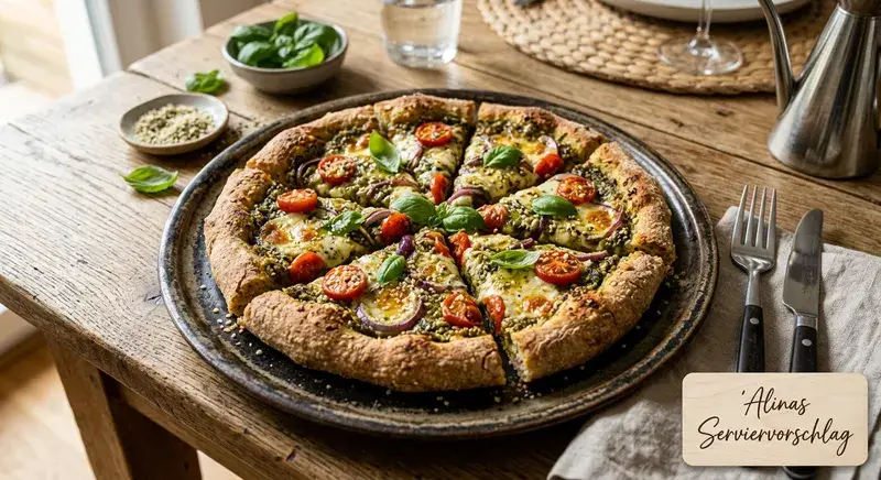 Quinoa-Power-Pizza mit Hanf-Pesto