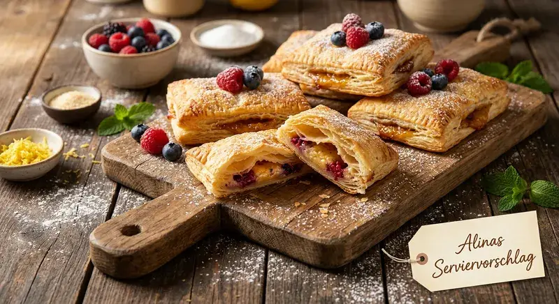 Rezept aus Blätterteig. Einfacher als Sie sich vorstellen