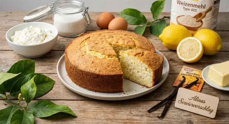 Ricotta Kuchen Zitrone