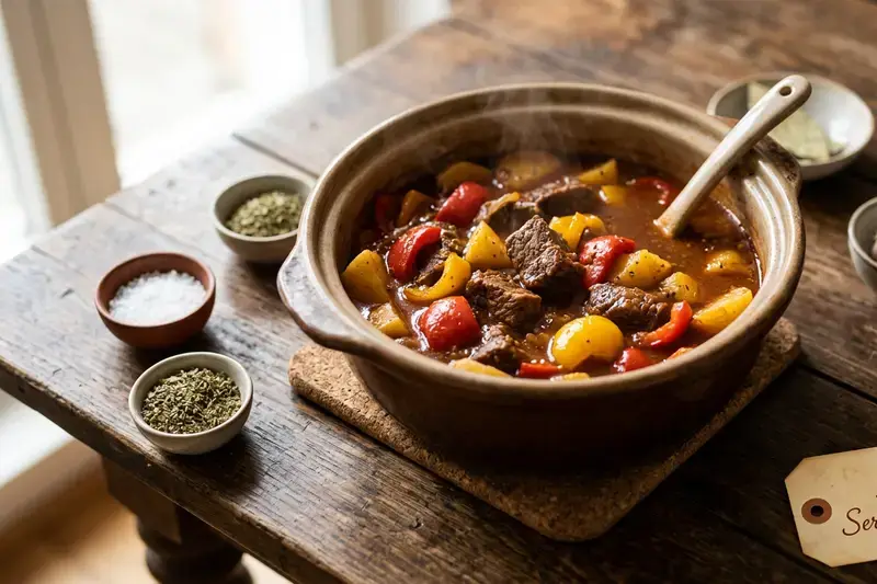 Rindergulasch Paprika und Kartoffeln Gulasch /