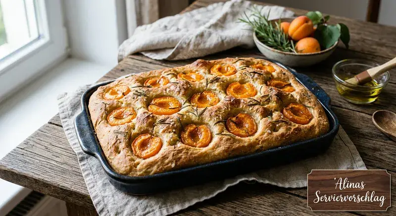 Rosmarin-Aprikosen-Focaccia-Kuchen