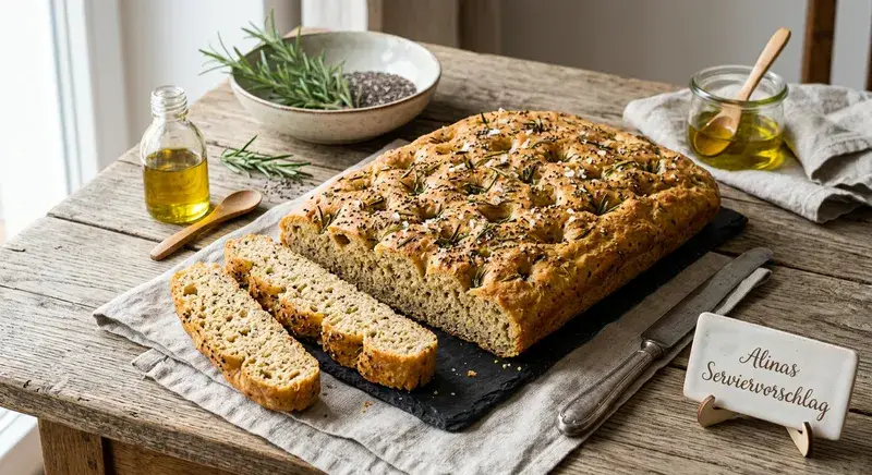 Rosmarin-Chiasamen-Focaccia Power-Kick für den Tag