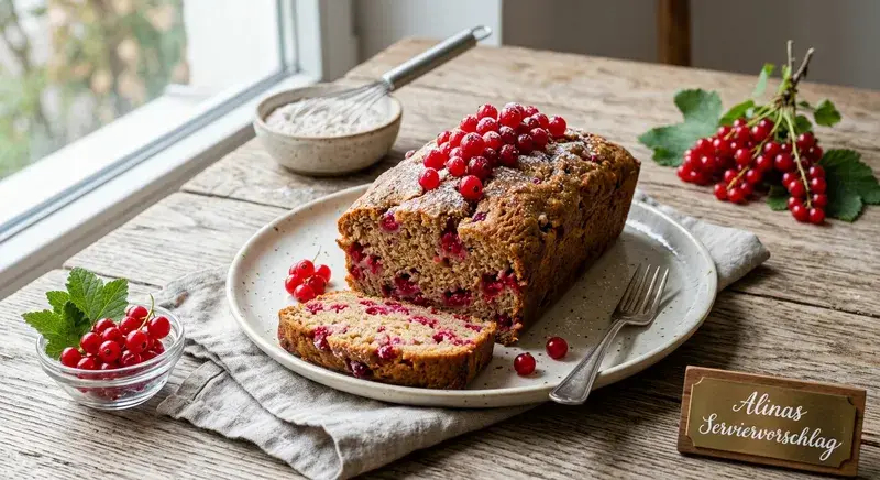 Rubinroter Johannisbeer Protein Cake