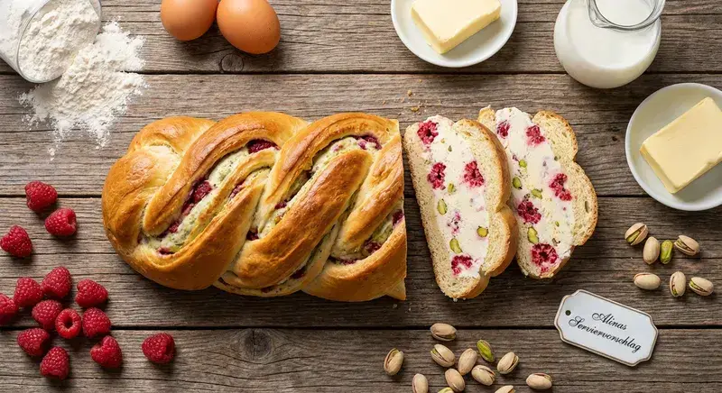 Rustikales Himbeer-Brot zum Verlieben