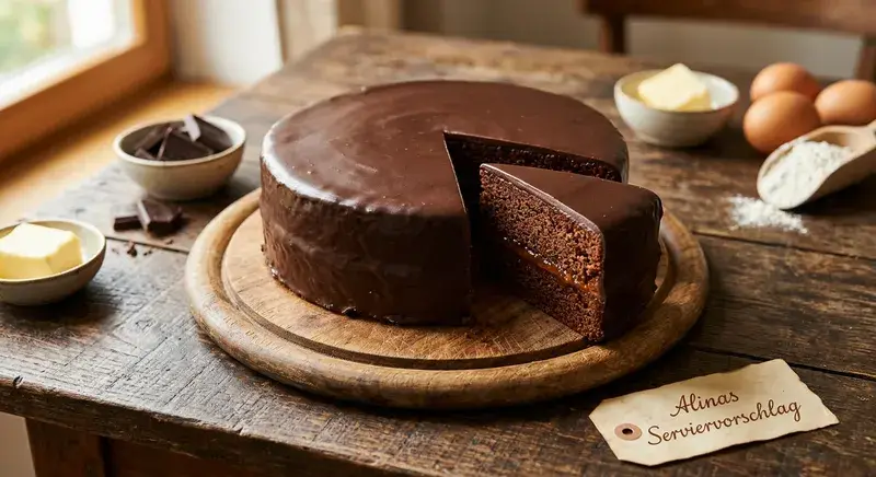 Sachertorte selber machen Wiener Schokoladenkuchen
