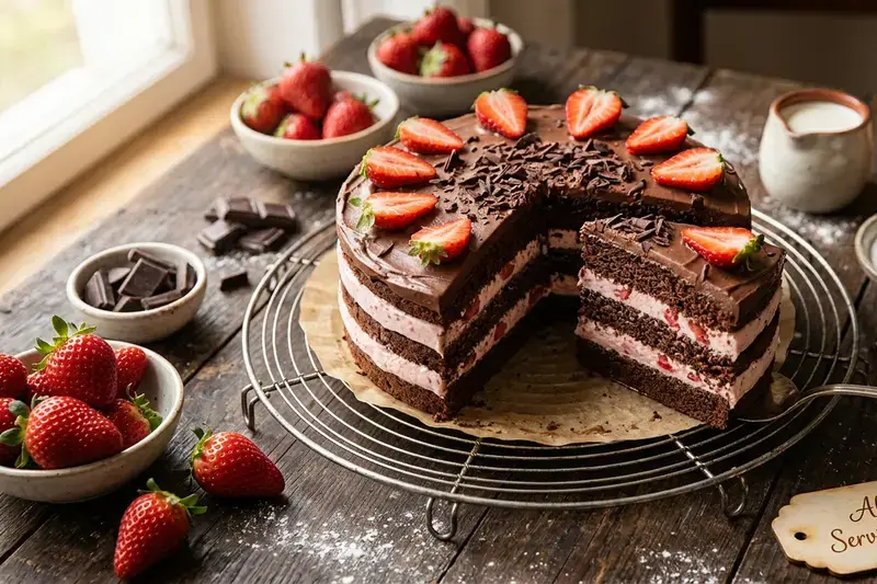 Saftige Erdbeer-Torte