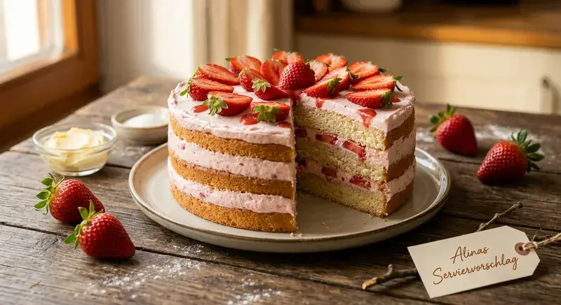 Saftige Erdbeertorte