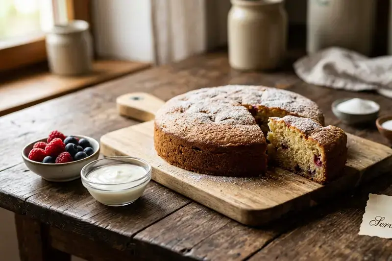 Saftiger Beeren Joghurt Kuchen