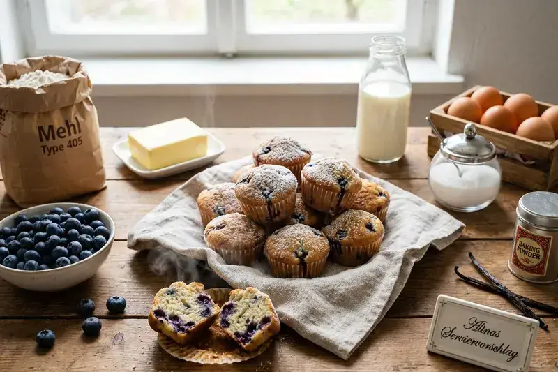Saftiger Blaubeer-Muffin wie früher