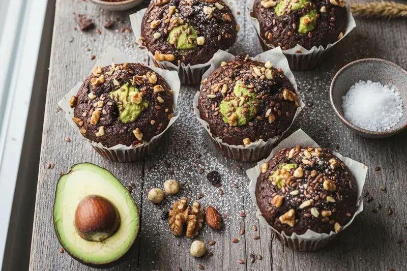 Saftiger Schoko-Muffin frisch gebacken