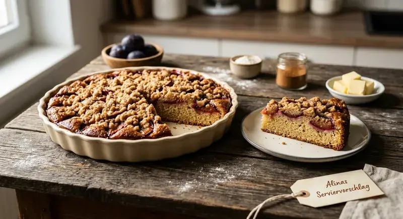 Saftiger Zwetschgenkuchen Mürbe Streuseln