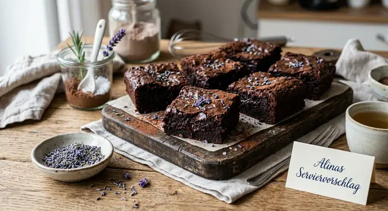 Samtig-schokoladige Lavendel-Brownies