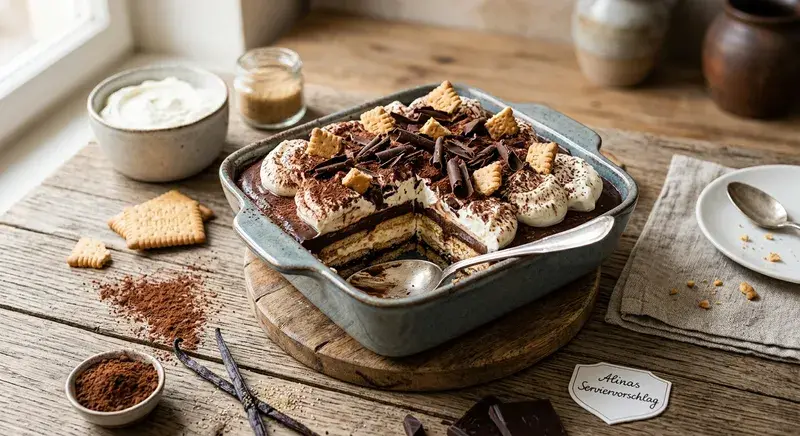 Samtig zarter Schoko Keks Traum Blitzrezept ohne Backen