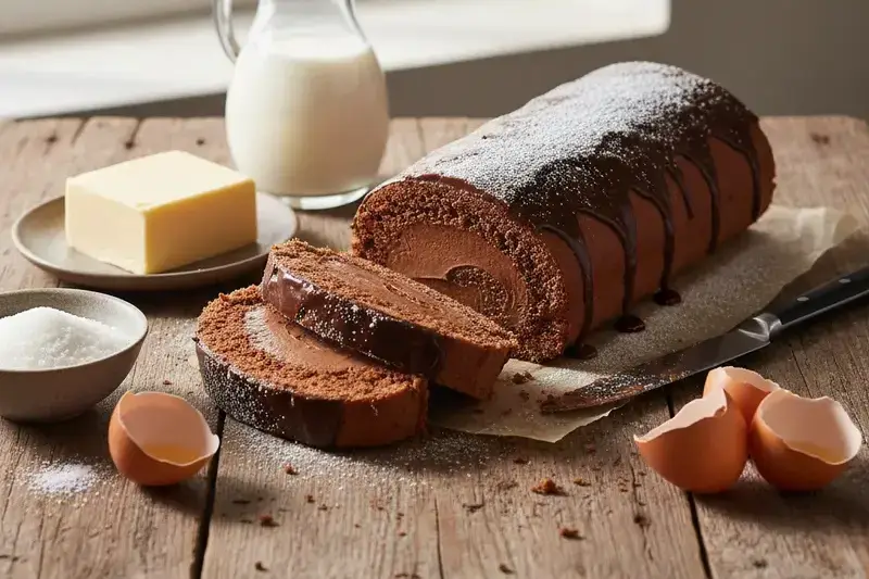 Samtige Schokoladen Roulade à la Sacher Ein Fest für die Sinne
