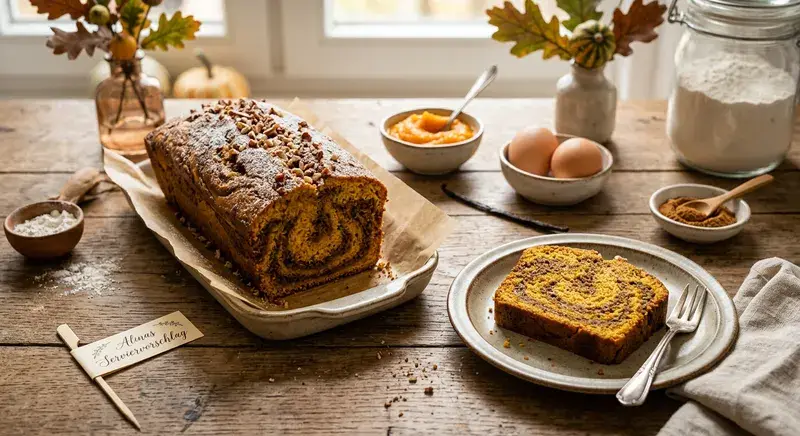Samtiger Kürbis-Latte-Swirl Gebäck