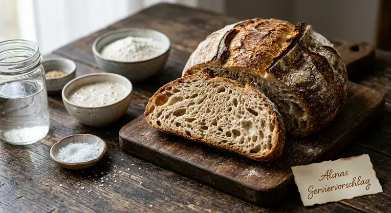 Sauerteigbrot selber backen Rezept Weizensauerteig