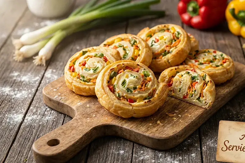 Schnelle Blätterteigrollen gefüllter Partysnack selbstgemacht