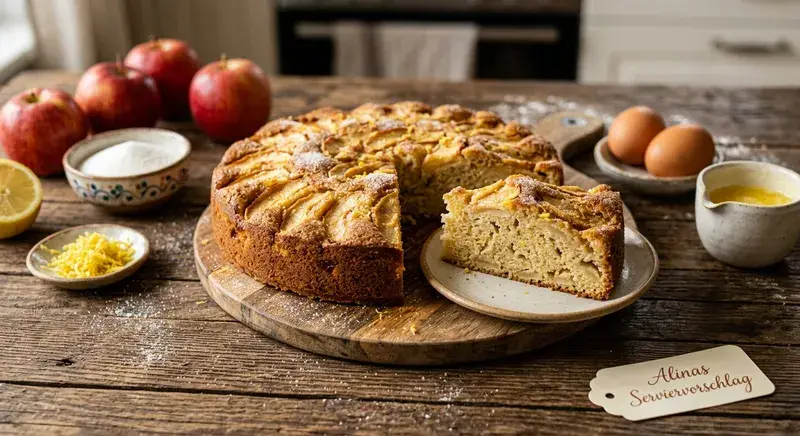 Schneller Apfel Joghurt Kuchen Zitrusnote