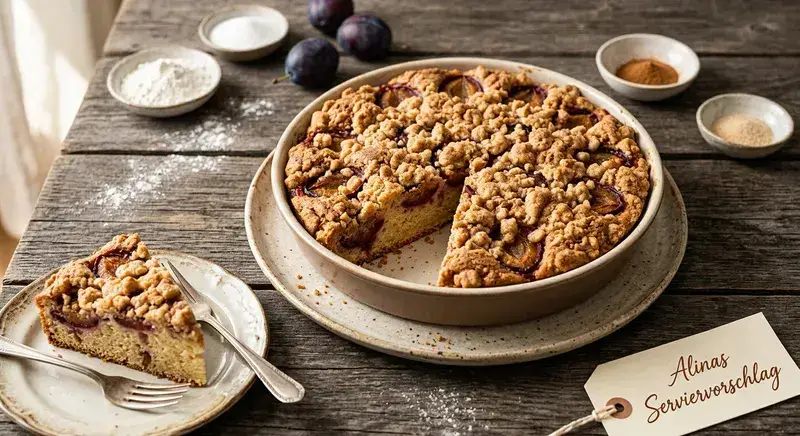Schneller Pflaumenkuchen Zwetschgenkuchen Streusel in nur 20 Min. im