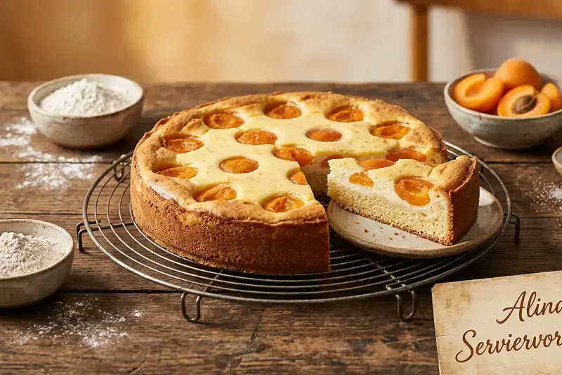 Schneller und einfacher Aprikosen Quark Kuchen Früchtekuchen