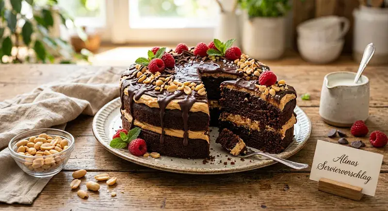 Schoko Erdnuss Kuchen