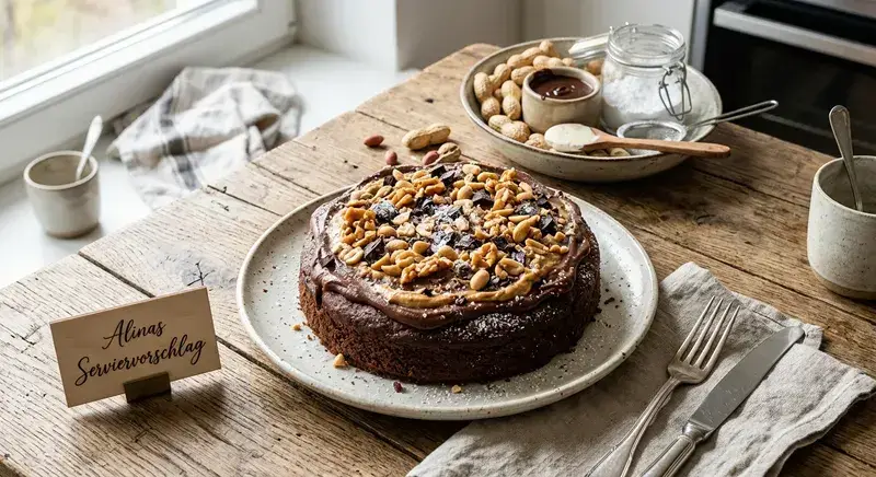 Schoko Erdnuss Wolke Blitzschneller Ricotta Kuchen Crunch