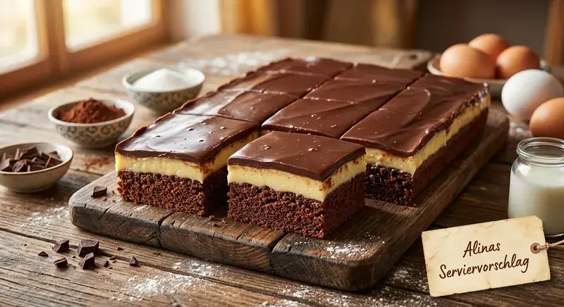 So weich wie Wolken Schoko Milch Kuchen Pudding und Schokoglasur