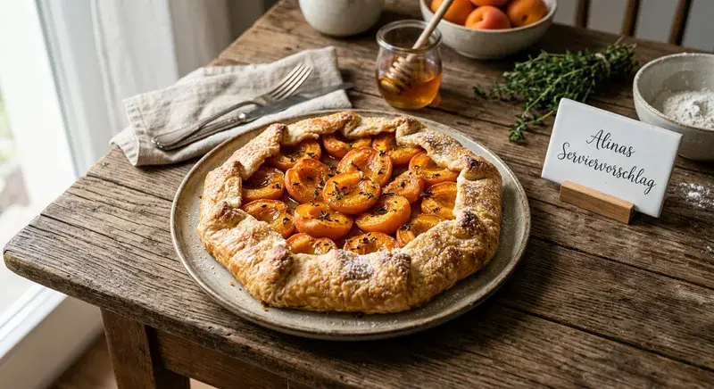 Sonnen-Galette mit Aprikose & Thymian-Honig
